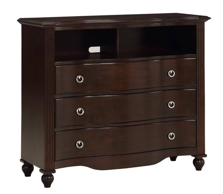 Meghan 3-Drawer Media Chest in Espresso