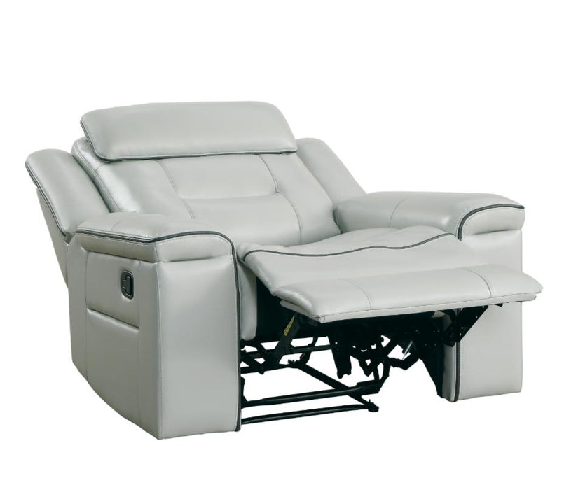 Darwan Lay Flat Recliner in Light Gray