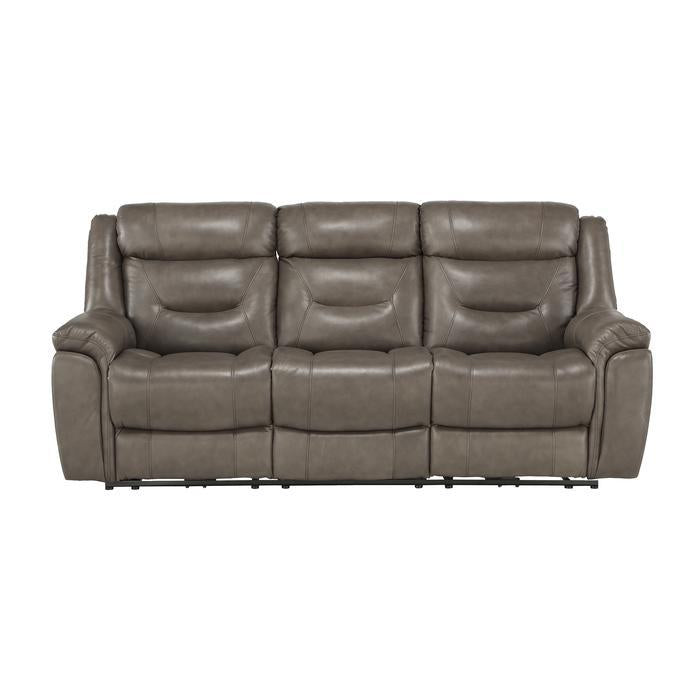 Danio Power Double Reclining Sofa with Power Headrests in Brownish Gray 9528BRG-3PWH image