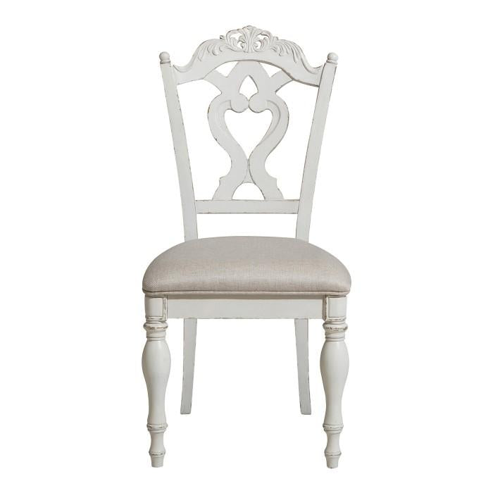 Cinderella Chair in Antique White with Grey Rub-Through 1386NW-11C image