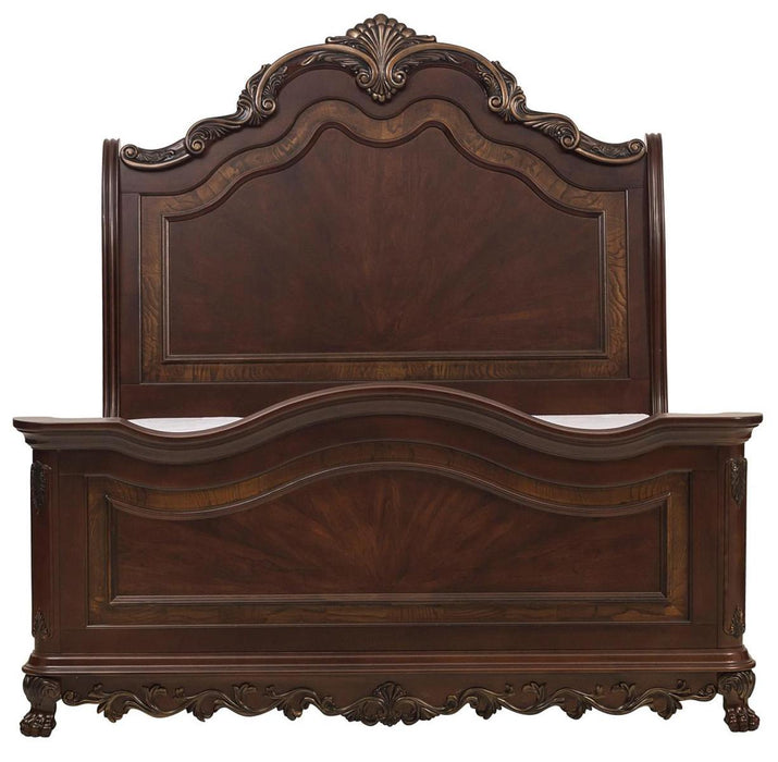 Deryn Park Queen Sleigh Bed in Cherry 2243SL-1