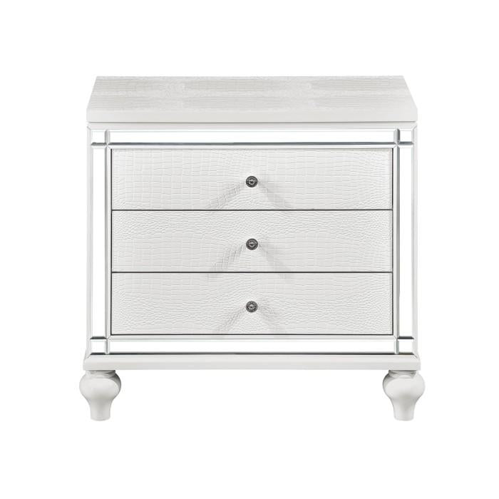 Alonza 3 Drawer Nightstand in White 1845-4 image