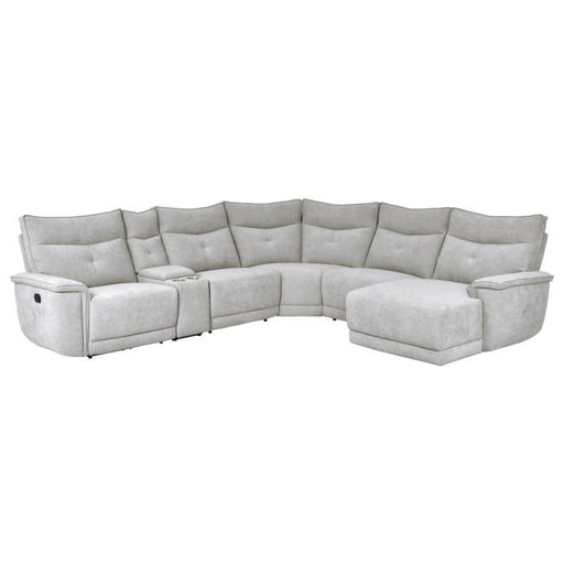 Tesoro 6pc Sectional Living Room Set in Mist Gray image