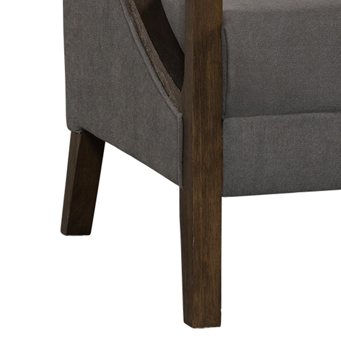 Hopkins Chair w/Brown Arm Columbia Charcoal - Jack’s Furniture and More (Laredo, TX)