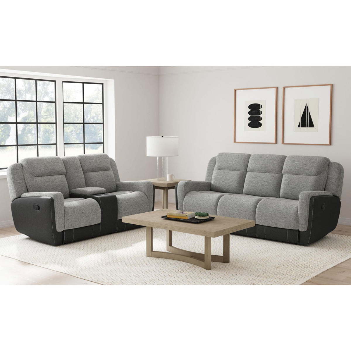 Hornet 2PC Living Room Set in Rancho Grey-Sofa & Loveseat - Jack’s Furniture and More (Laredo, TX)