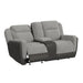 Hornet Motion Glider Loveseat with Console in Rancho Grey - Jack’s Furniture and More (Laredo, TX)