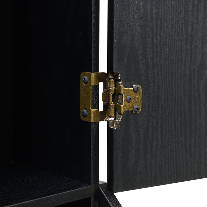 Hurricanes Dartboard Cabinet with Speaker and LED in Black (3A Packing)