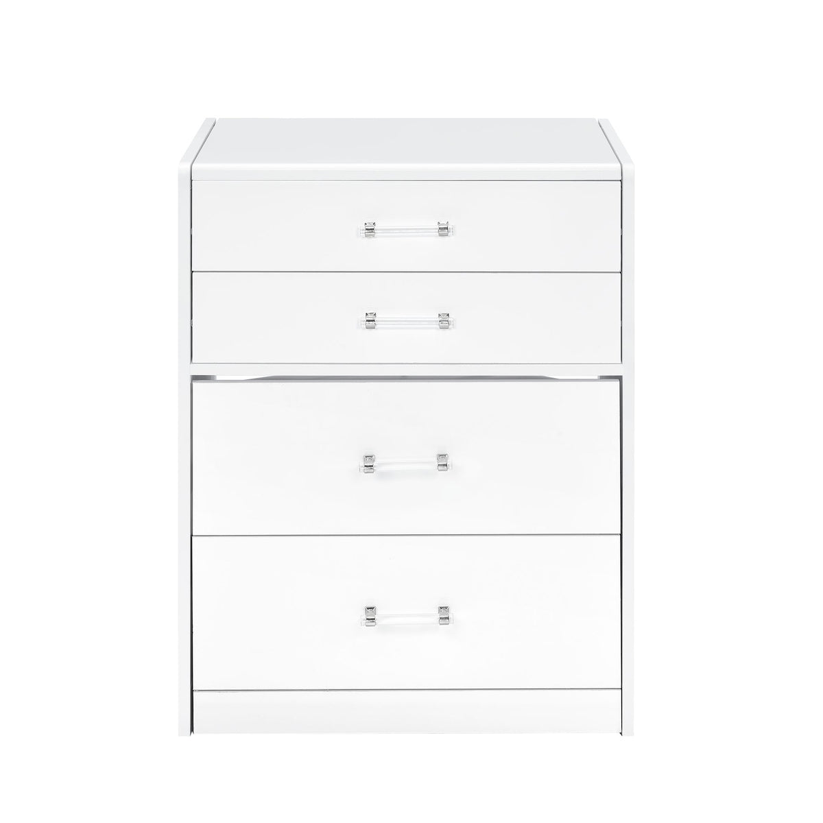 Irvine Mini Dressing Table with Stool, LED and USB in Glossy White