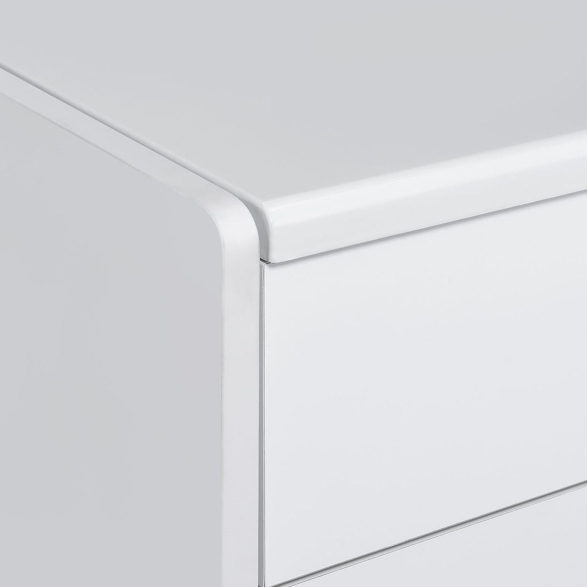 Irvine Mini Dressing Table with Stool, LED and USB in Glossy White
