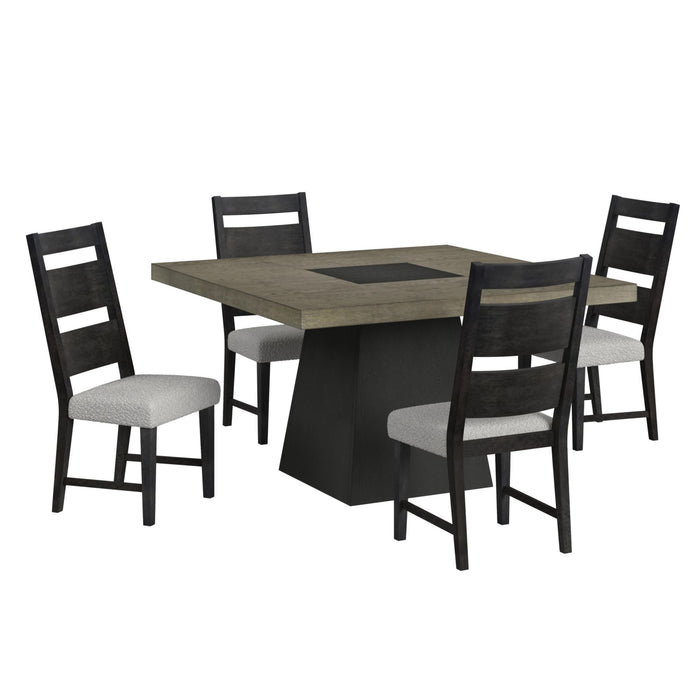 Jemma Square Table w/ Grey Top & Dark Espresso Base - Jack’s Furniture and More (Laredo, TX)