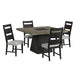 Jemma Square Table w/ Grey Top & Dark Espresso Base - Jack’s Furniture and More (Laredo, TX)