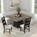 Jemma Square Table w/ Grey Top & Dark Espresso Base - Jack’s Furniture and More (Laredo, TX)