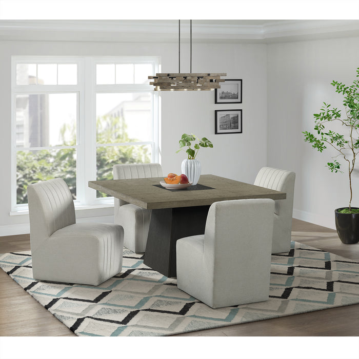 Jemma Square Table w/ Grey Top & Dark Espresso Base - Jack’s Furniture and More (Laredo, TX)