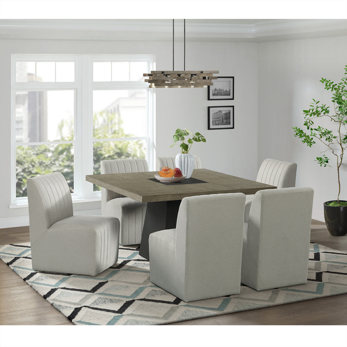 Jemma Standard Height Dining Set in Grey-Square Table and Four Chairs - Jack’s Furniture and More (Laredo, TX)