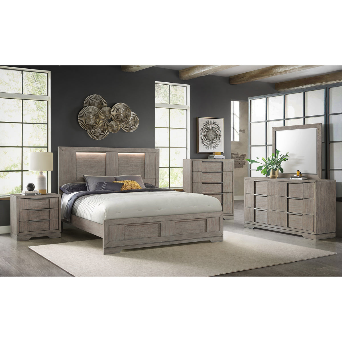 Kelis 3-Drawer Nightstand with USB in Grey - Jack’s Furniture and More (Laredo, TX)