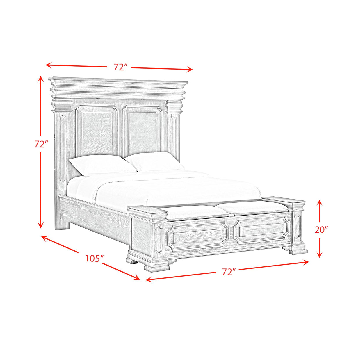 Kings Court Storage Bed