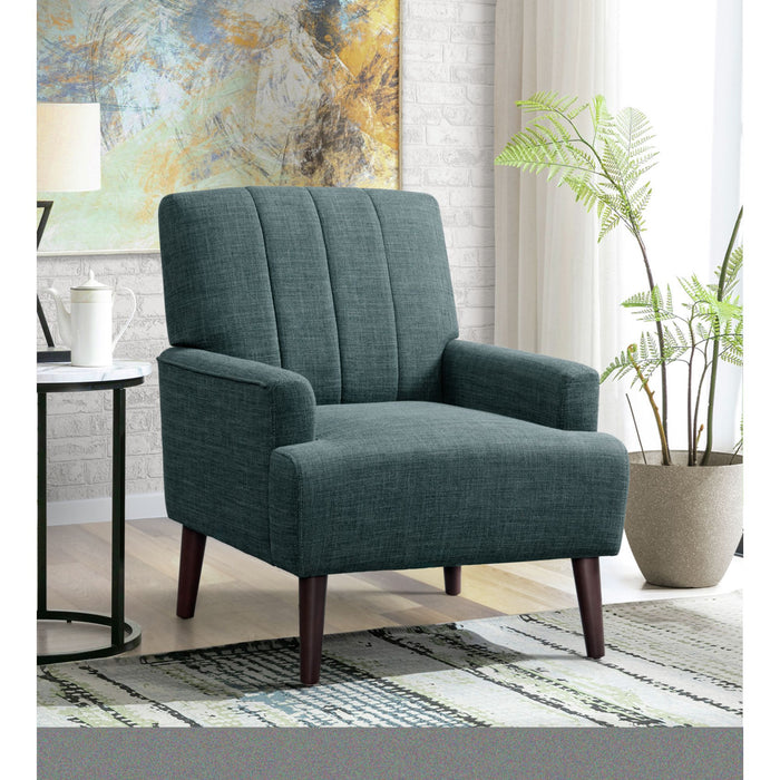 Kiwi Chair with Channel Back in Palmer Teal - Jack’s Furniture and More (Laredo, TX)