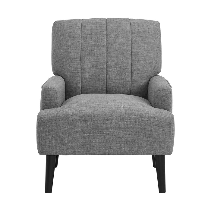 Kiwi Chair with Channel Back in Palmer Grey - Jack’s Furniture and More (Laredo, TX)