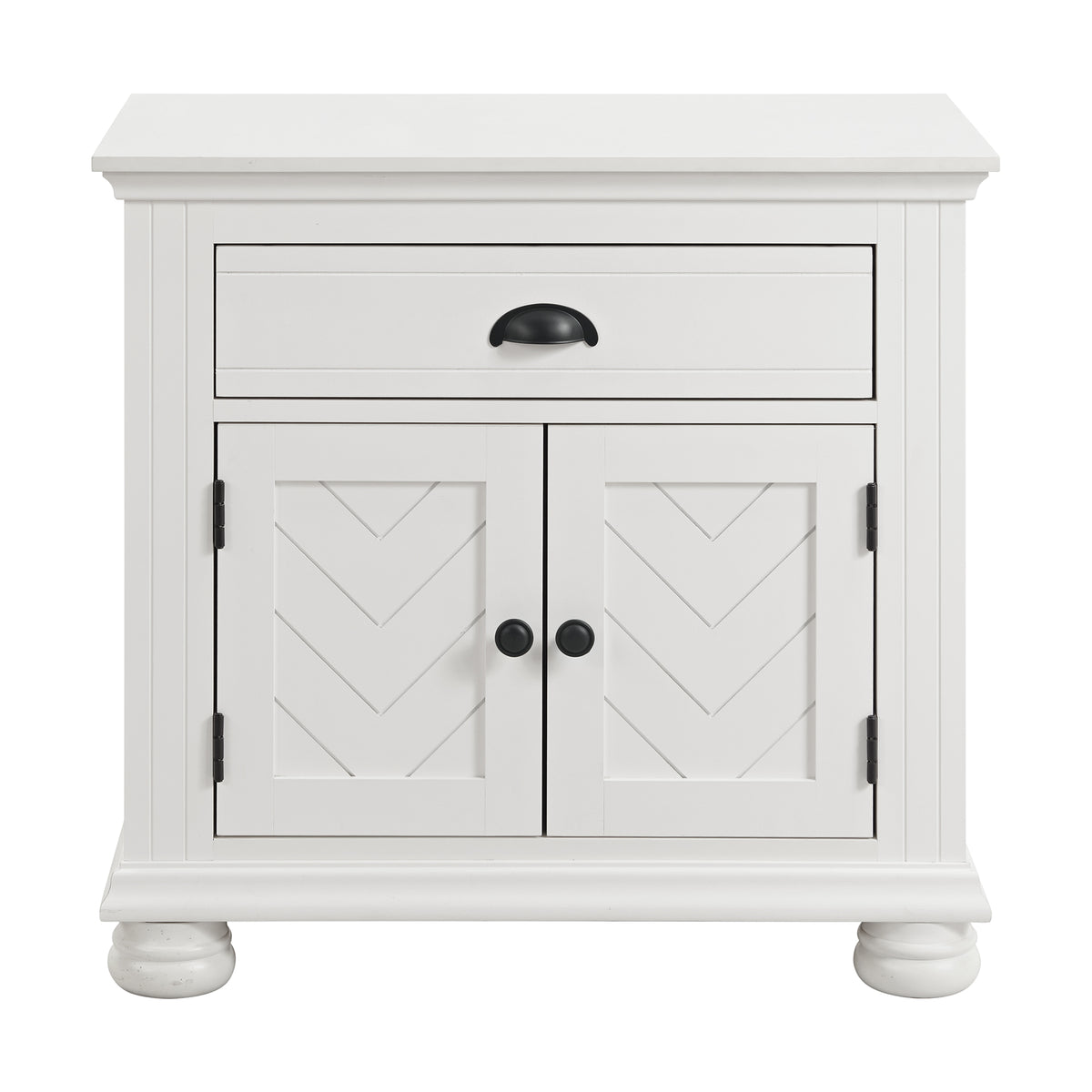 Kona 1-Drawer Nightstand in White - Jack’s Furniture and More (Laredo, TX)