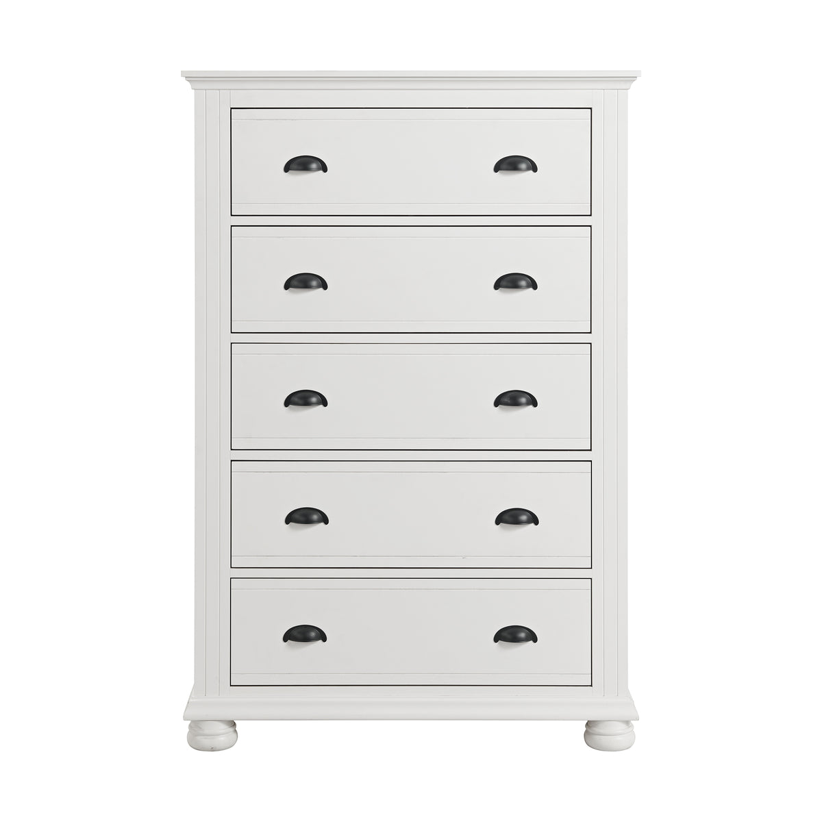 Kona 5-Drawer Chest in White - Jack’s Furniture and More (Laredo, TX)