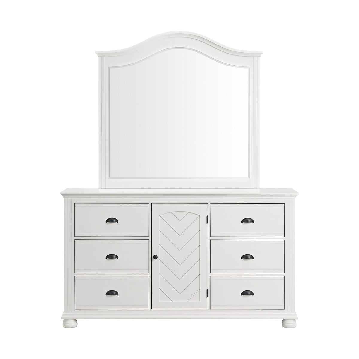 Kona Dresser and Mirror Set in White - Jack’s Furniture and More (Laredo, TX)