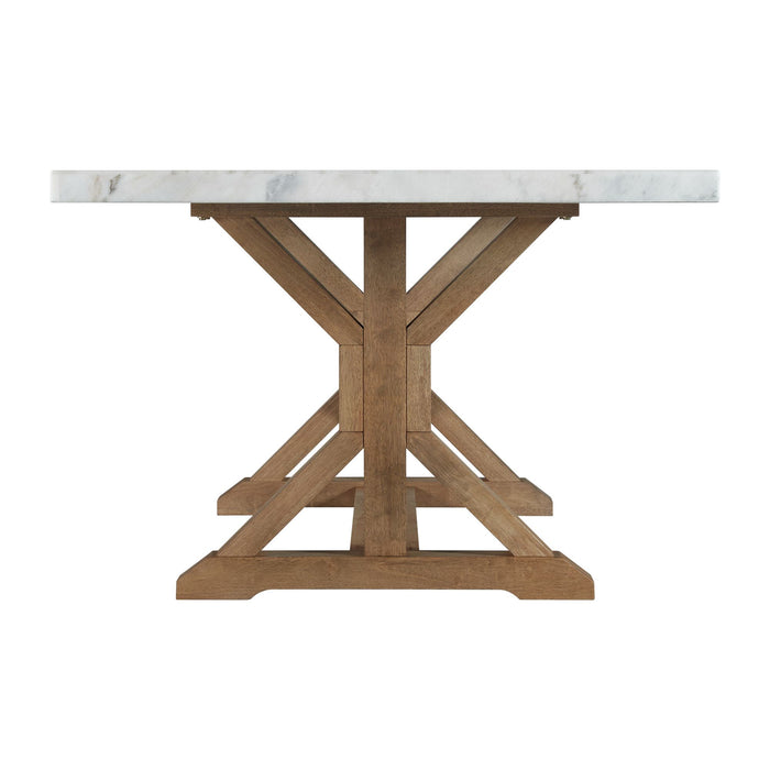 Lakeview Rectangular Standard Height Dining Table in White Marble - Jack’s Furniture and More (Laredo, TX)