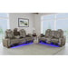 Lantana Power Motion Sofa with Power Headrest, Led, DDT, reading light and PWS in Rocky Grey/Brown - Jack’s Furniture and More (Laredo, TX)