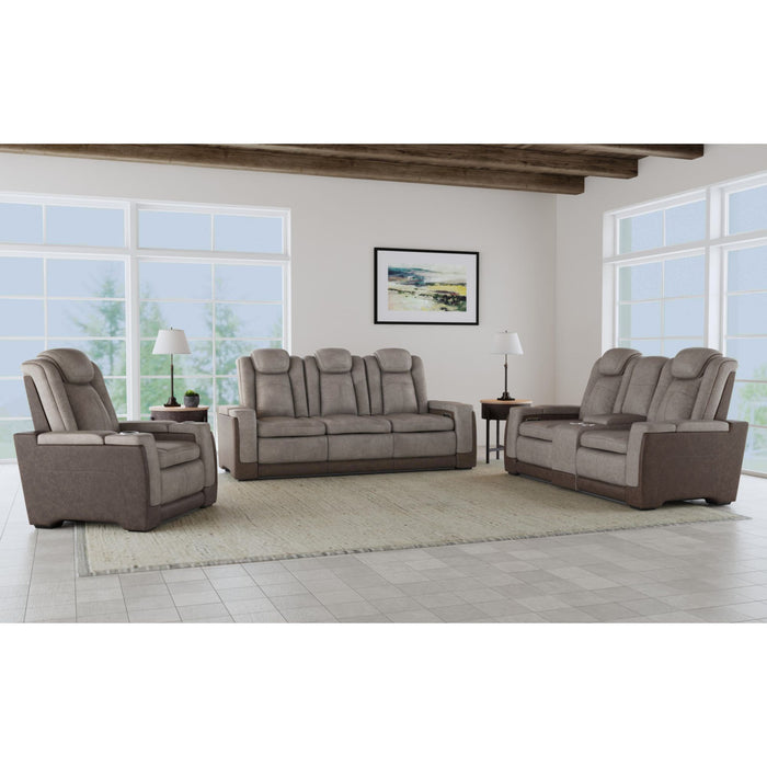 Lantana Power Motion Recliner with Power Headrest, Led ,wireless charger and cup holder in Rocky Grey/Brown - Jack’s Furniture and More (Laredo, TX)