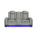 Lantana Power Motion Loveseat with Power Headrest, Led, and Console in Rocky Cement/Charcoal - Jack’s Furniture and More (Laredo, TX)