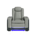 Lantana Power Motion Recliner with Power Headrest, Led, wireless charger and Cup holder in Rocky Cement/Charcoal - Jack’s Furniture and More (Laredo, TX)