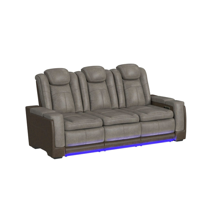 Lantana Power Motion Sofa with Power Headrest, Led, DDT, reading light and PWS in Rocky Grey/Brown - Jack’s Furniture and More (Laredo, TX)