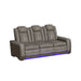 Lantana Power Motion Sofa with Power Headrest, Led, DDT, reading light and PWS in Rocky Grey/Brown - Jack’s Furniture and More (Laredo, TX)