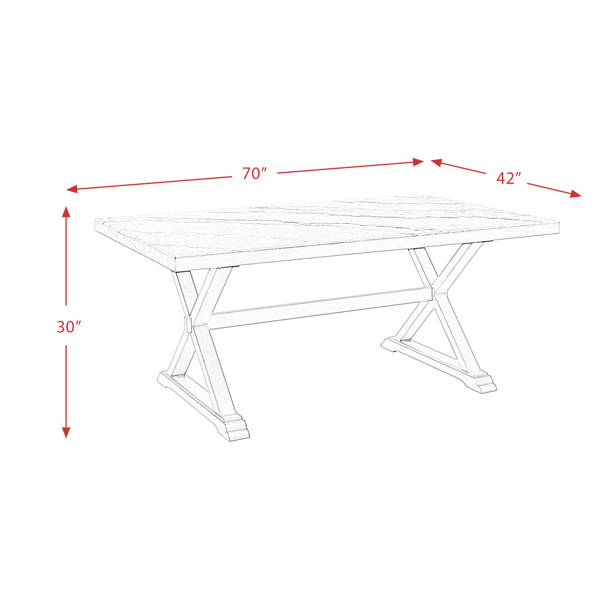 Lexi 5PC Dining Set-Table & Four Chairs - Jack’s Furniture and More (Laredo, TX)