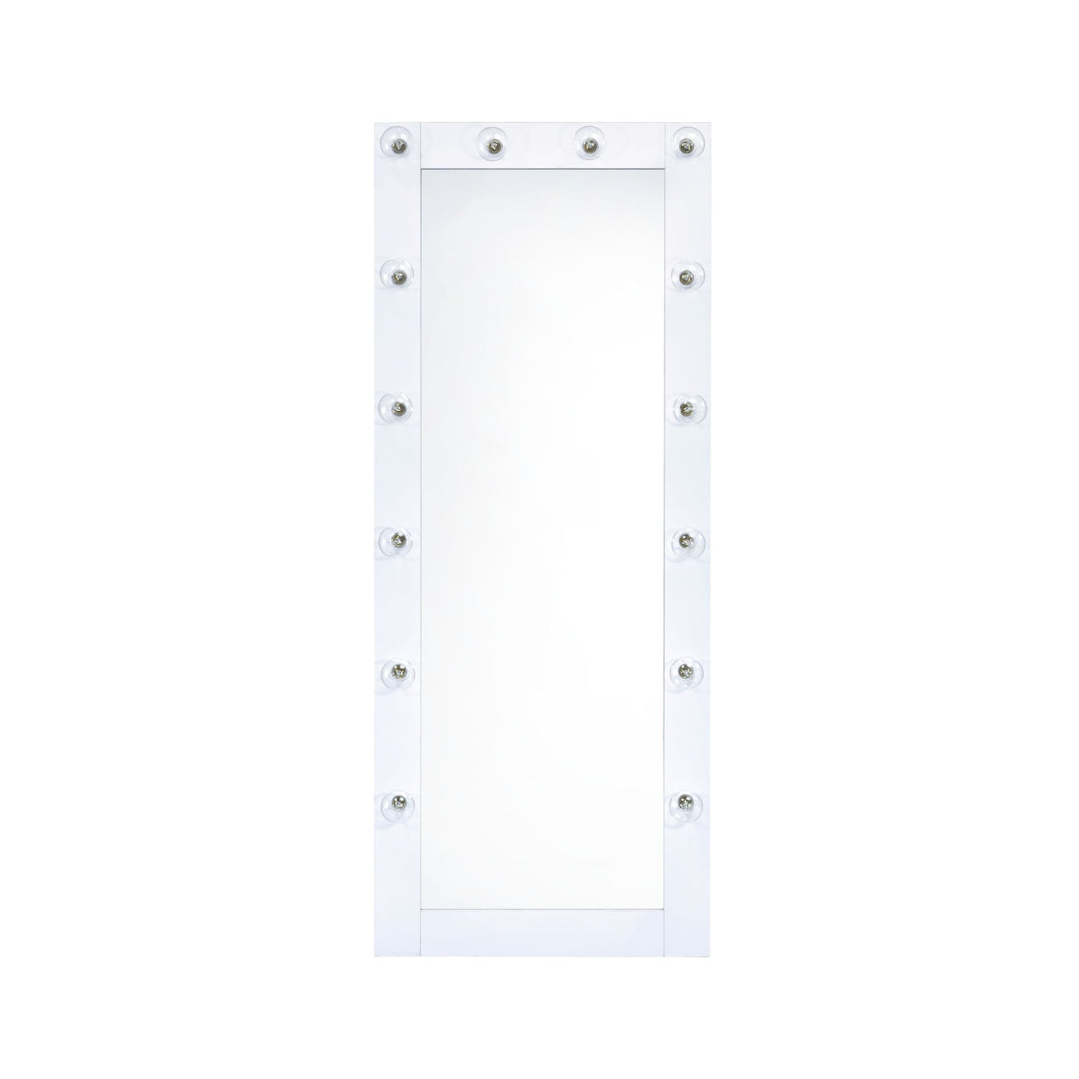 Lindy Floor Mirror with Lights in White - Jack’s Furniture and More (Laredo, TX)