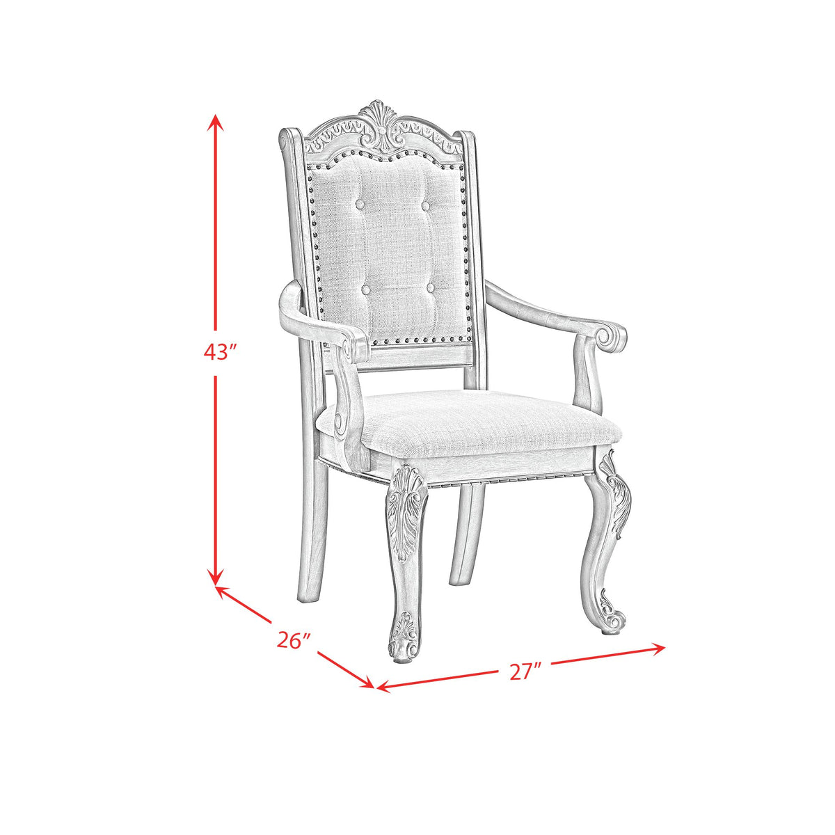 Madison Park Dining Arm Chair with Beige Fabric in Walnut (2 Per Carton) - Jack’s Furniture and More (Laredo, TX)