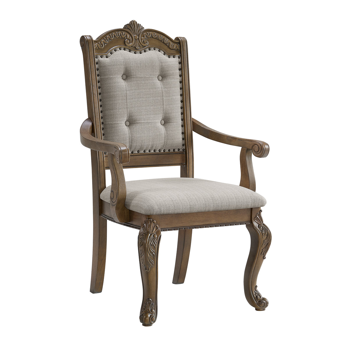 Madison Park Standard Height Dining Set in Walnut-Table and Four Chairs