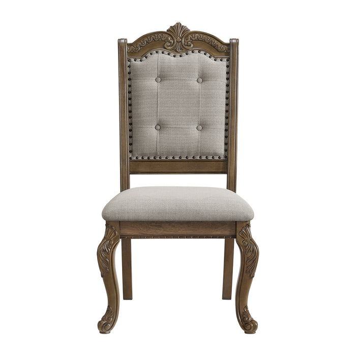 Madison Park Dining Side Chair with Beige Fabric in Walnut (2 Per Carton) - Jack’s Furniture and More (Laredo, TX)