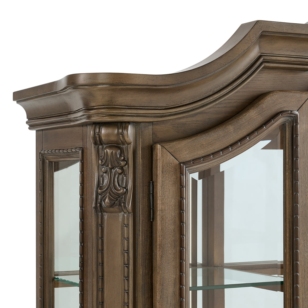 Madison Park Server and Hutch with LED in Walnut - Jack’s Furniture and More (Laredo, TX)