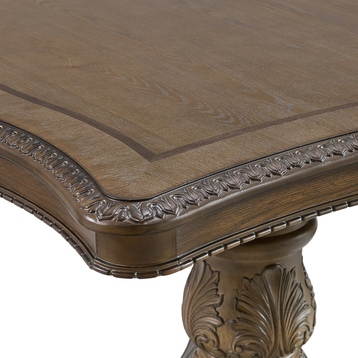 Madison Park Standard Height Dining Set in Walnut-Table and Four Chairs