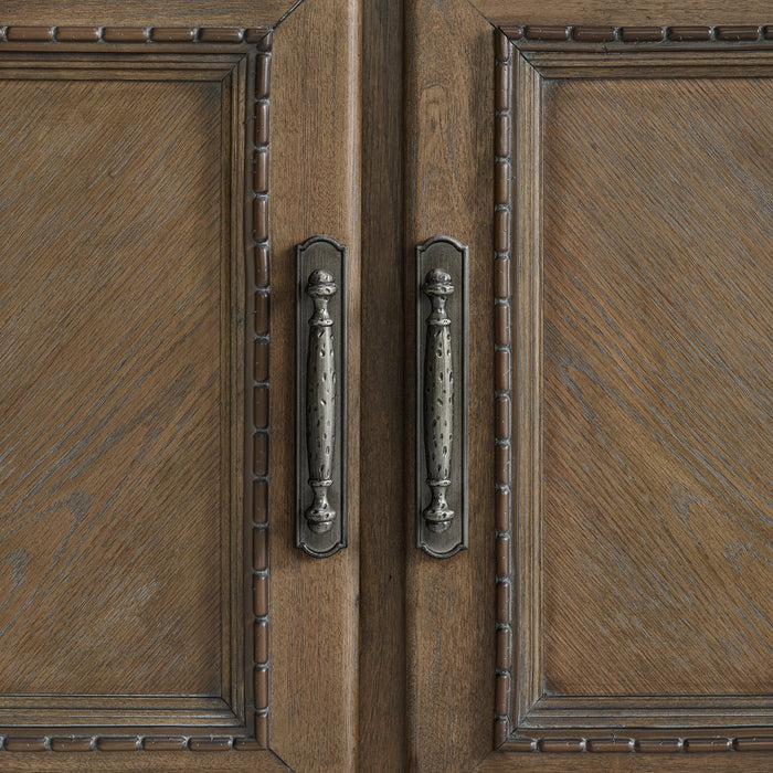 Madison Park Server and Hutch with LED in Walnut