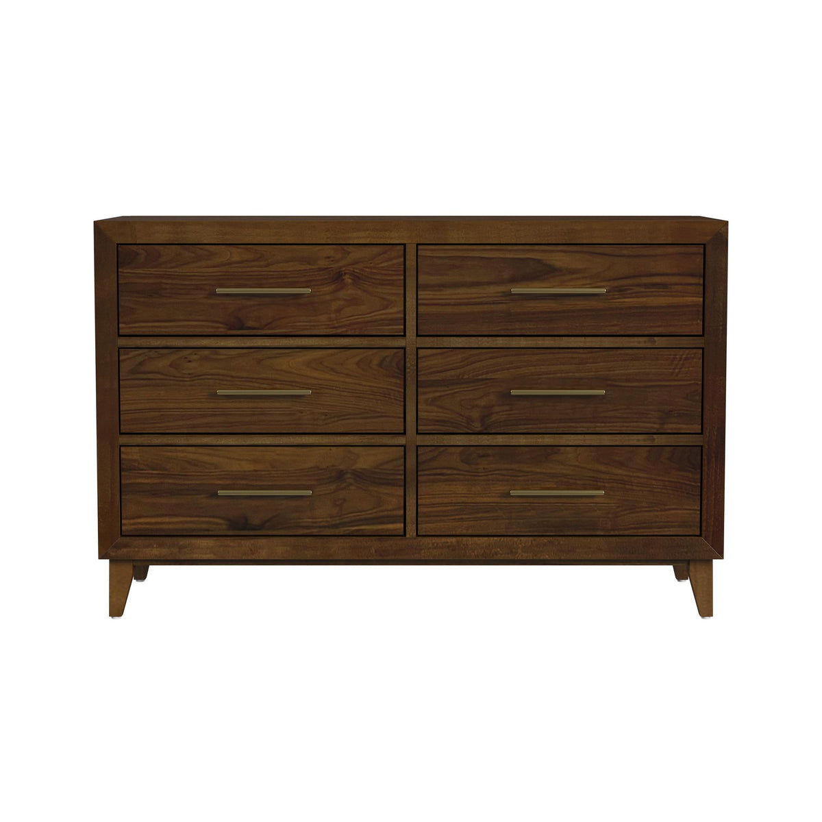 Malia 6-Drawer Dresser in Walnut - Jack’s Furniture and More (Laredo, TX)