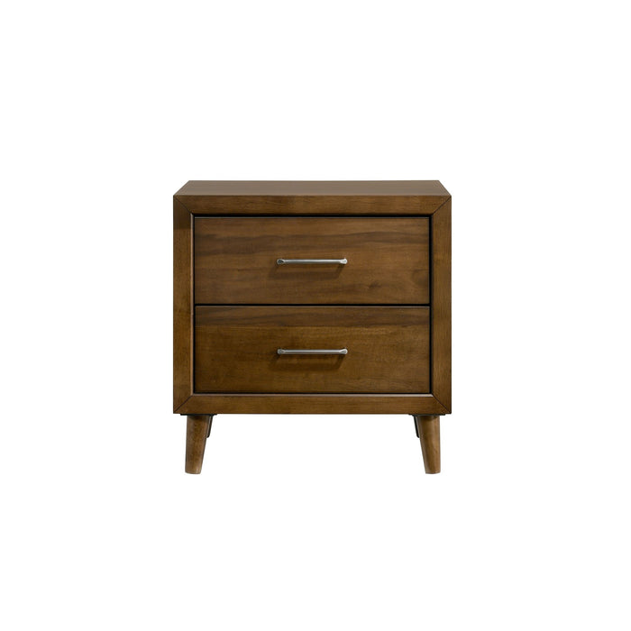 Malibu 2-Drawer Nightstand in Walnut - Jack’s Furniture and More (Laredo, TX)