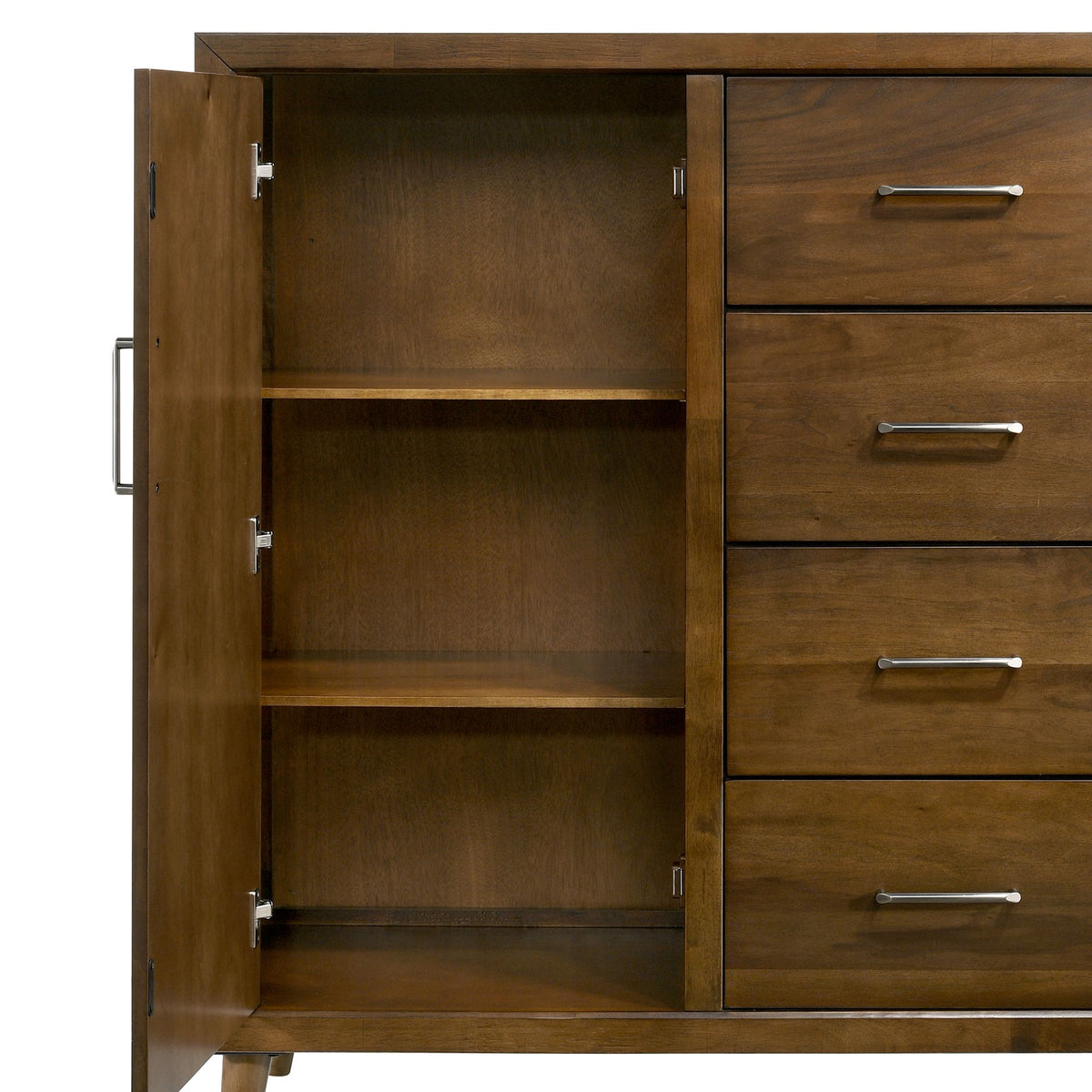 Malibu 4-Drawer Chest in Walnut - Jack’s Furniture and More (Laredo, TX)