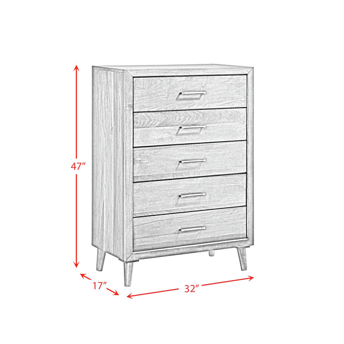 Malibu 5-Drawer Chest in Walnut - Jack’s Furniture and More (Laredo, TX)