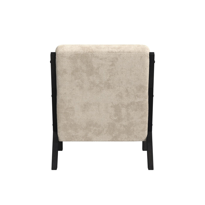 Marina Chair with kidney pillow in Langley Cream and Brushed Espresso Finish - Jack’s Furniture and More (Laredo, TX)
