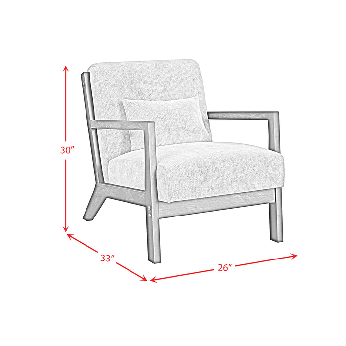 Marina Chair with kidney pillow in Langley Cream and Brushed Espresso Finish - Jack’s Furniture and More (Laredo, TX)