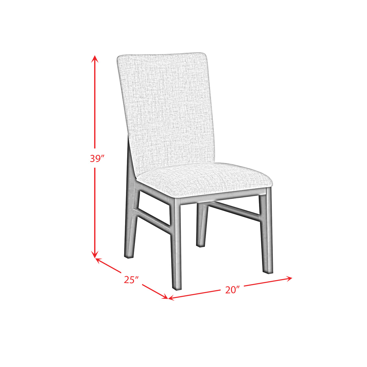 Marlene Standard Height Dining Set in Black-Table and Four Chairs - Jack’s Furniture and More (Laredo, TX)