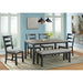 Martin 6 PC Dining Set (Black Base) - Jack’s Furniture and More (Laredo, TX)