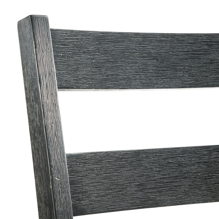 Martin Dining Side Chair with Grey Fabric - Black Finish (2 Per Carton) - Jack’s Furniture and More (Laredo, TX)