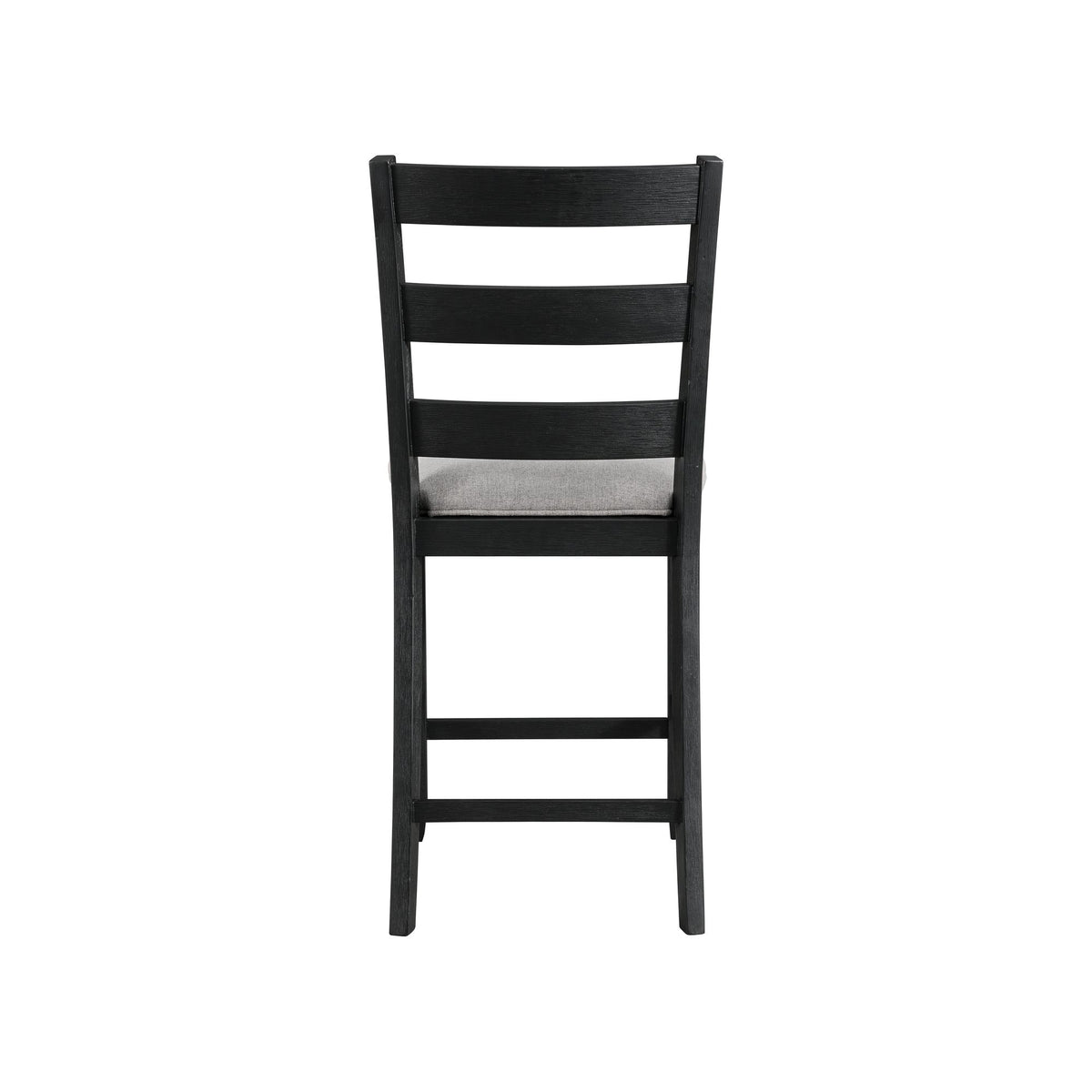 Martin Counter Side Chair with Grey Fabric - Black Finish (2 Per Carton)